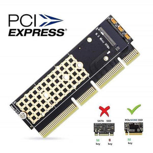 Planet Gates M.2 NVMe Adapter SSD to PCIe Card M2 Key M Driver with Silicone Cooling Pad Hard Drive Adapter Support PCIe x4x8x16 Slot