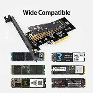 Planet Gates M.2 NVMe SSD Express Card M Key to PCIE 3.0 X4 Adapter External SSD Support 230-2280 Size M.2 FULL SPEED