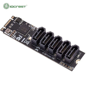 Planet Gates M.2 (PCIe 3.0) to 5 Ports SATA III 6G SSD Adapter with SATAIII Cable support UEFI