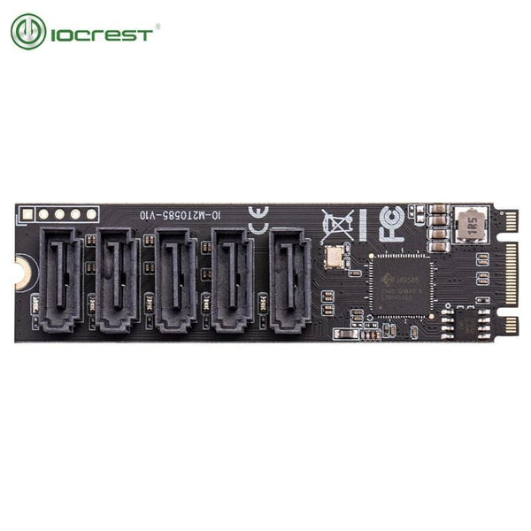 Planet Gates M.2 (PCIe 3.0) to 5 Ports SATA III 6G SSD Adapter with SATAIII Cable support UEFI