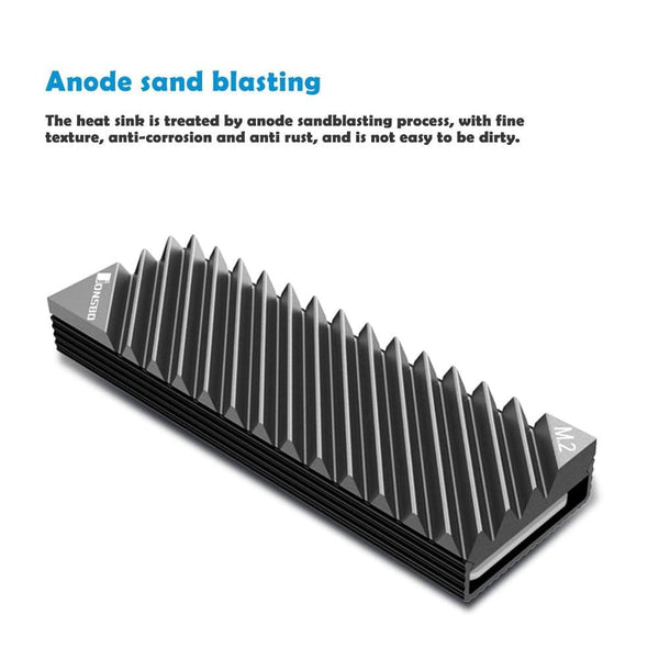 Planet Gates M.2 SSD NVMe Heat Sink Heatsink M.2 2280 SSD Hard Disk Aluminum Heat Sink Radiator Thermal Pad for Desktop PC Thermal Gasket