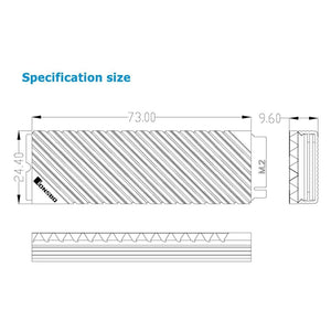 Planet Gates M.2 SSD NVMe Heat Sink Heatsink M.2 2280 SSD Hard Disk Aluminum Heat Sink Radiator Thermal Pad for Desktop PC Thermal Gasket