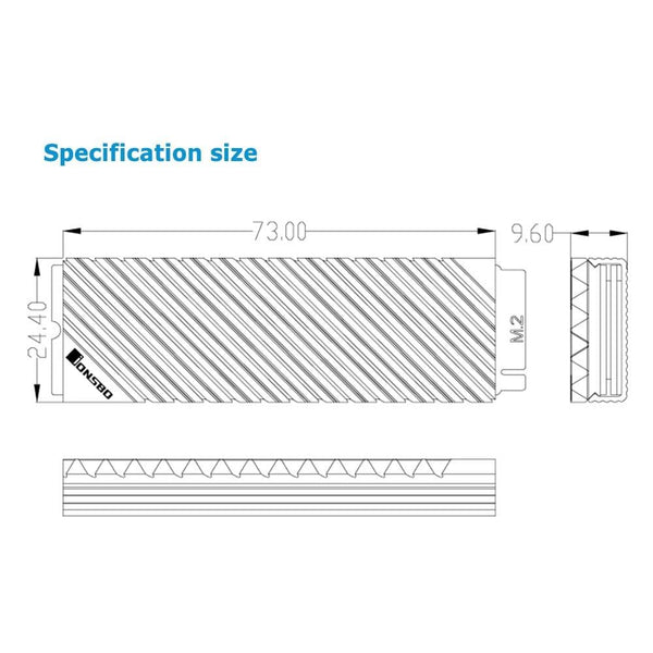 Planet Gates M.2 SSD NVMe Heat Sink Heatsink M.2 2280 SSD Hard Disk Aluminum Heat Sink Radiator Thermal Pad for Desktop PC Thermal Gasket