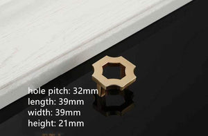 Solid Zinc Alloy Chinese Style Brushed Gold Handle Cabinet Drawer Knob Door Pull Chinese Style Half Moon