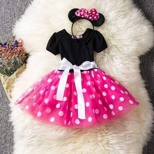 Planet Gates M / 3T Kids Ballet Show Dress Princess Party Costume Infant Clothing Polka Dot Baby Clothes Birthday Girls tutu Dress with Headband
