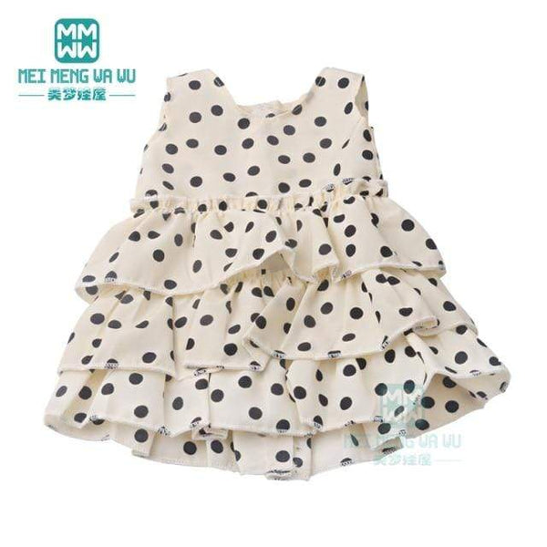 Planet Gates M--560-B / 43-45cm Doll Clothes for doll Bow dress fit 18inch 43-45cm Baby Toy new born doll and American doll accessories