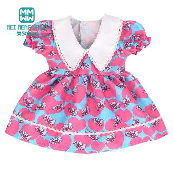 Planet Gates M--595--B / 43-45cm Doll Clothes for doll Bow dress fit 18inch 43-45cm Baby Toy new born doll and American doll accessories