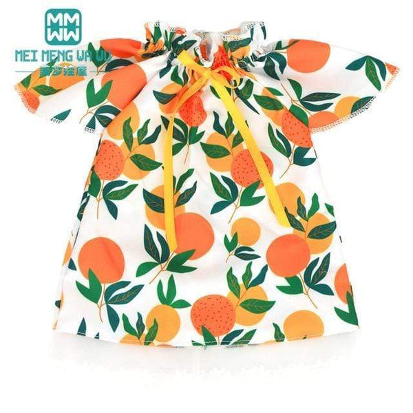 Planet Gates M--595--F / 43-45cm Doll Clothes for doll Bow dress fit 18inch 43-45cm Baby Toy new born doll and American doll accessories