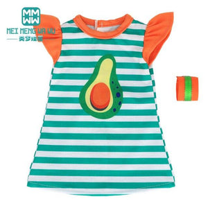 Planet Gates M--595--H / 43-45cm Doll Clothes for doll Bow dress fit 18inch 43-45cm Baby Toy new born doll and American doll accessories