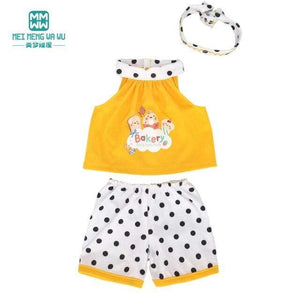 Planet Gates M--611-D / 43-45cm Doll Clothes for doll Bow dress fit 18inch 43-45cm Baby Toy new born doll and American doll accessories