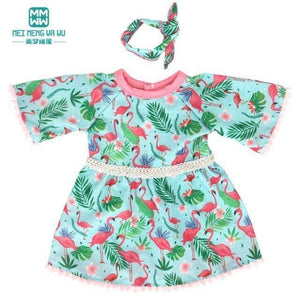 Planet Gates M--611-K / 43-45cm Doll Clothes for doll Bow dress fit 18inch 43-45cm Baby Toy new born doll and American doll accessories