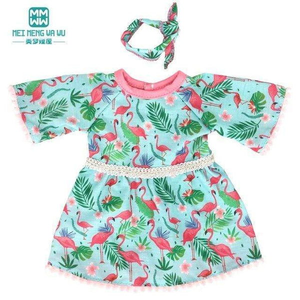 Planet Gates M--611-K / 43-45cm Doll Clothes for doll Bow dress fit 18inch 43-45cm Baby Toy new born doll and American doll accessories