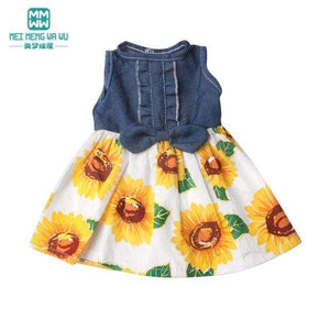 Planet Gates M--612-B / 43-45cm Doll Clothes for doll Bow dress fit 18inch 43-45cm Baby Toy new born doll and American doll accessories