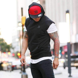 Planet Gates M / black Fitness Bodybuilding  Sweatshirts Sports GYM Gyms Hoody Short Sleeve  Sweatshirt Training Tops   Jackets Clothes