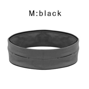 Planet Gates M Black Running Bag Men Women Waist Phone Holder Belt Elastic Pack Belt Hiding Anti-thief Sport Accessories Fitness Gear