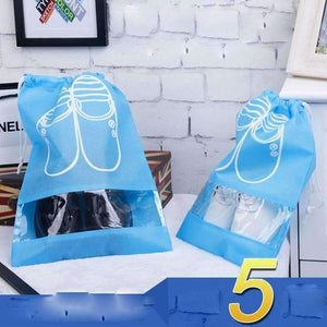 Planet Gates M / Blue 5PCS Thick Non-Woven Travel Shoe Storage Bag Cloth Suit Organizer Case Garment Galocha Packing Cubes Covers