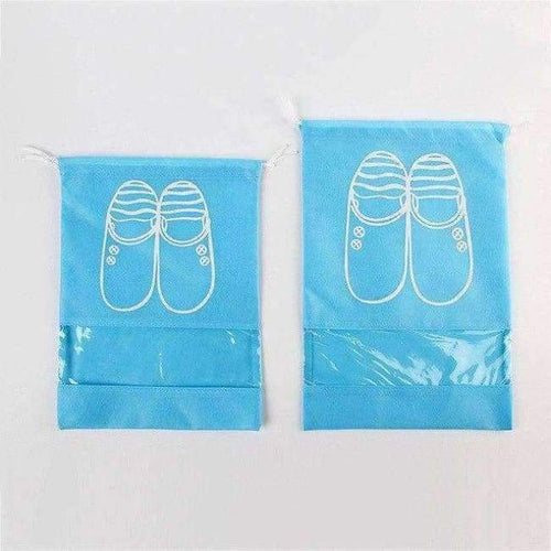 Planet Gates M / Blue 5PCS Thick Non-Woven Travel Shoe Storage Bag Cloth Suit Organizer Case Garment Galocha Packing Cubes Covers