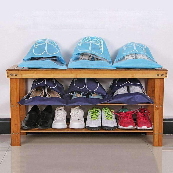 Planet Gates M / Blue 5PCS Thick Non-Woven Travel Shoe Storage Bag Cloth Suit Organizer Case Garment Galocha Packing Cubes Covers