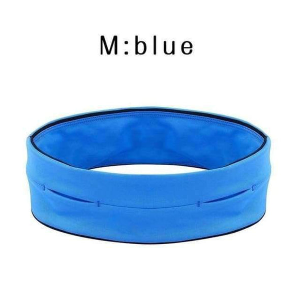 Planet Gates M Blue Running Bag Men Women Waist Phone Holder Belt Elastic Pack Belt Hiding Anti-thief Sport Accessories Fitness Gear