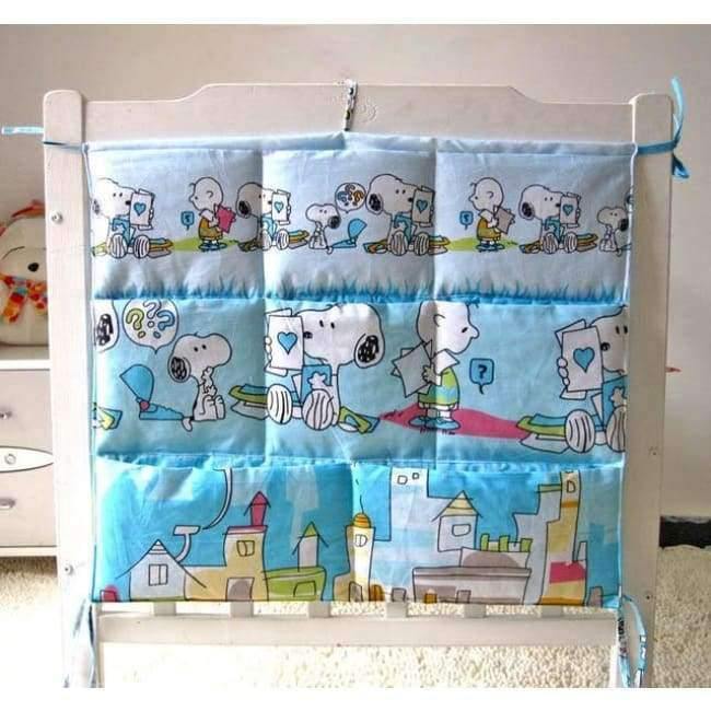 Planet Gates Cartoon Rooms Nursery Hanging Storage Bag Baby Cot Bed Crib Organizer  60*52cm Toy Diaper Pocket for Newborn Crib Bedding Set