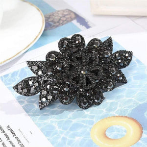 Crystal Flower Barrettes Hair Clips For Women Vintage Rhinestone Hairpins Head Wear Girls Hair Accessories Jewelry Clips