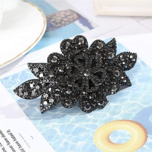 Crystal Flower Barrettes Hair Clips For Women Vintage Rhinestone Hairpins Head Wear Girls Hair Accessories Jewelry Clips