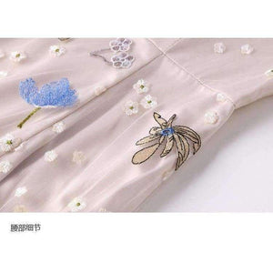 Planet Gates M Dress Summer 2018 High Quality Women Lux Embroidery Flare Sleeve Elegant Party Tulle Lace Dress Events Festa