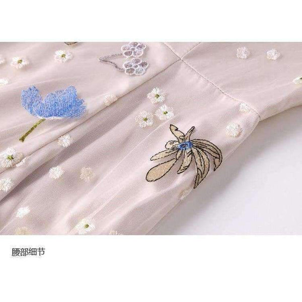 Planet Gates M Dress Summer 2018 High Quality Women Lux Embroidery Flare Sleeve Elegant Party Tulle Lace Dress Events Festa