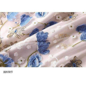 Planet Gates M Dress Summer 2018 High Quality Women Lux Embroidery Flare Sleeve Elegant Party Tulle Lace Dress Events Festa