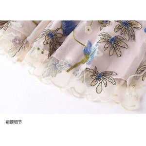 Planet Gates M Dress Summer 2018 High Quality Women Lux Embroidery Flare Sleeve Elegant Party Tulle Lace Dress Events Festa