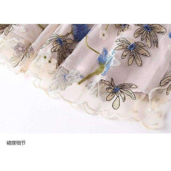Planet Gates M Dress Summer 2018 High Quality Women Lux Embroidery Flare Sleeve Elegant Party Tulle Lace Dress Events Festa