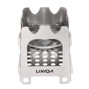 Planet Gates M Folding Wood Stove Outdoor Camping Stove with Alcohol Tray Ultralight Stainless Steel Pocket Burner for Picnic Hiking