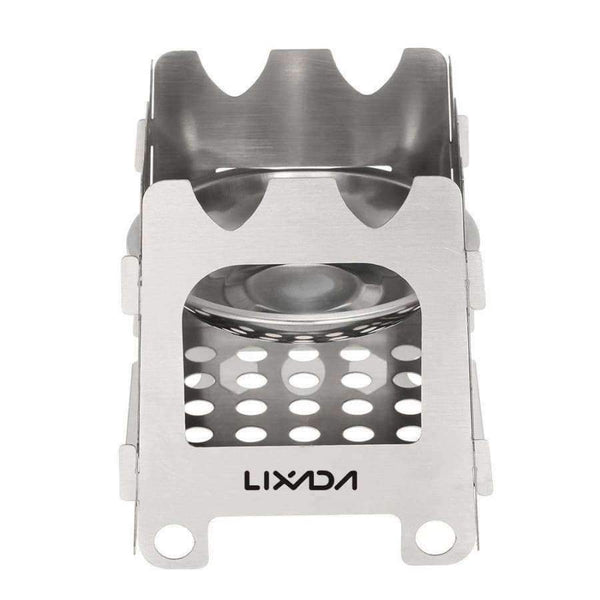 Planet Gates M Folding Wood Stove Outdoor Camping Stove with Alcohol Tray Ultralight Stainless Steel Pocket Burner for Picnic Hiking