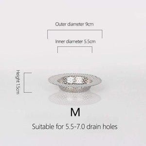 Full-hole Stainless Steel Bathroom Washbasin Hair Filter Kitchen Tools Sink Floor Drain Anti-blocking Home Accessories