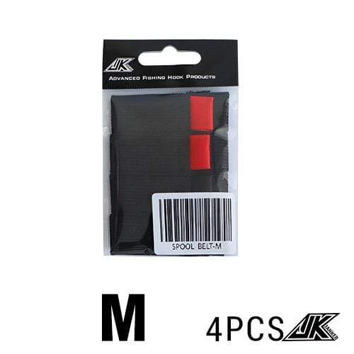 Planet Gates M JK 4pcs/pack Black Elastic Fishing Spool Belt Fishing Reel Protection Belt Spinning Wheel Reel Accessories