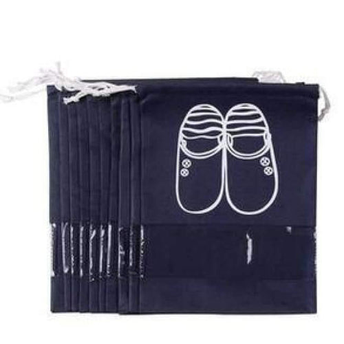 Planet Gates M / navy 10pcs/Pack Shoes Storage Bags Drawstring Laundry Bag Travel Home Organization Nonwovens Conveniently Shoes Bags Blue 35.5x27cm