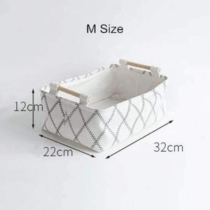 Planet Gates M Size Canvas Fabric Desk Storage Box Books Holder Jewelry Box Case Sundries Basket Toys Cosmetic Organizer Home Organization