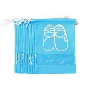 Planet Gates M / Sky blue 10pcs/Pack Shoes Storage Bags Drawstring Laundry Bag Travel Home Organization Nonwovens Conveniently Shoes Bags Blue 35.5x27cm