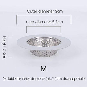 Stainless steel bathroom washbasin hair filter kitchen sink floor drain anti-blocking tools home accessories