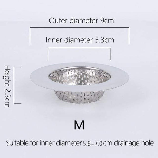 Stainless steel bathroom washbasin hair filter kitchen sink floor drain anti-blocking tools home accessories