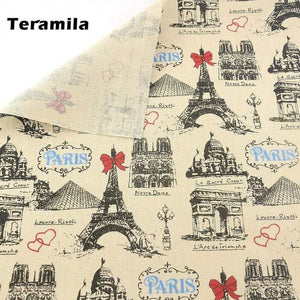 Planet Gates M044-3 / 45cm x 45cm Sewing Material Tissu Cartoon Drawing Tablecloth Pillow Bag Curtain Cushion TERAMILA Home Textile Cotton Linen Fabric
