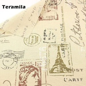 Planet Gates M045-1 / 45cm x 45cm Sewing Material Tissu Cartoon Drawing Tablecloth Pillow Bag Curtain Cushion TERAMILA Home Textile Cotton Linen Fabric