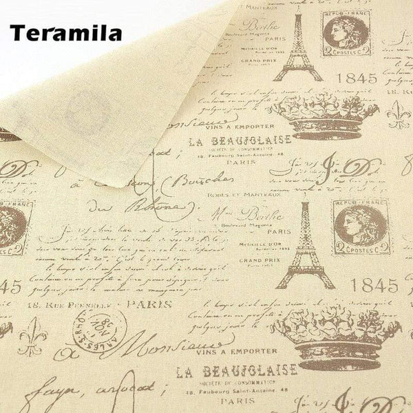 Planet Gates M047-1 / 45cm x 45cm Sewing Material Tissu Cartoon Drawing Tablecloth Pillow Bag Curtain Cushion TERAMILA Home Textile Cotton Linen Fabric