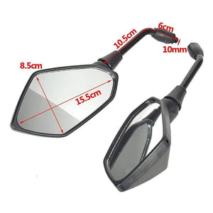 Planet Gates M10 Motorcycle Rear View Mirror Case for Kawasaki ER 6N 6F ER-5 Z800 Z900 Z1000 Z750 W800 ZRX400 ZRX1100 10mm Mirrors