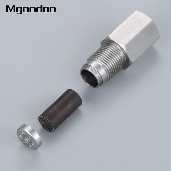 Planet Gates M18x1.5 CEL Eliminator Check Engine Light Adapter Real Mini Catalytic Converter O2 Oxygen Sensor Stainless Steel Car Accessories