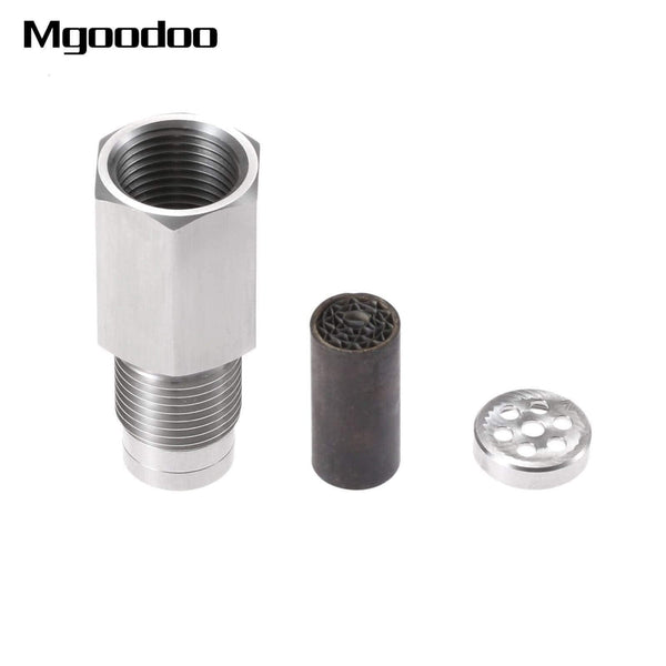 Planet Gates M18x1.5 CEL Eliminator Check Engine Light Adapter Real Mini Catalytic Converter O2 Oxygen Sensor Stainless Steel Car Accessories