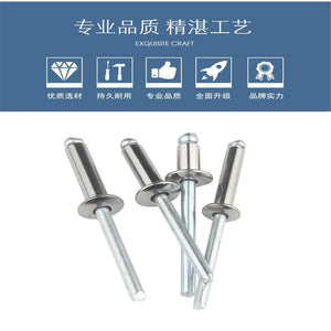 M3.2 Blind Rivets Nail Stainless Steel Mushroon Head Break Mandrel Open Pop Rivet For Furniture Car Aircraft Vis DIN7337