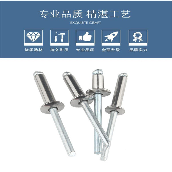M3.2 Blind Rivets Nail Stainless Steel Mushroon Head Break Mandrel Open Pop Rivet For Furniture Car Aircraft Vis DIN7337