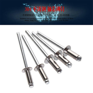 M3.2 Blind Rivets Nail Stainless Steel Mushroon Head Break Mandrel Open Pop Rivet For Furniture Car Aircraft Vis DIN7337