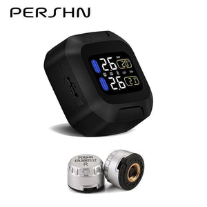 Planet Gates M3 Wireless Motorcycle TPMS Tire Pressure Monitoring System TPMS Motorcycle Tire Pressure Sensor Universal 2 External Sensors